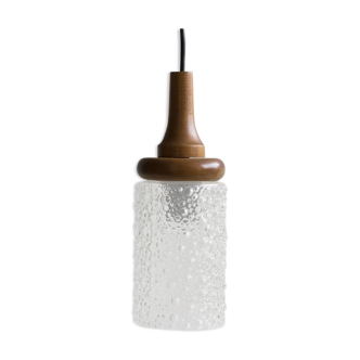 Bubbled glass hanging lamp