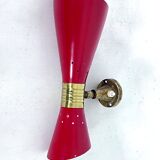 Italian Mid-Century single double cones wall lamp, 1950s