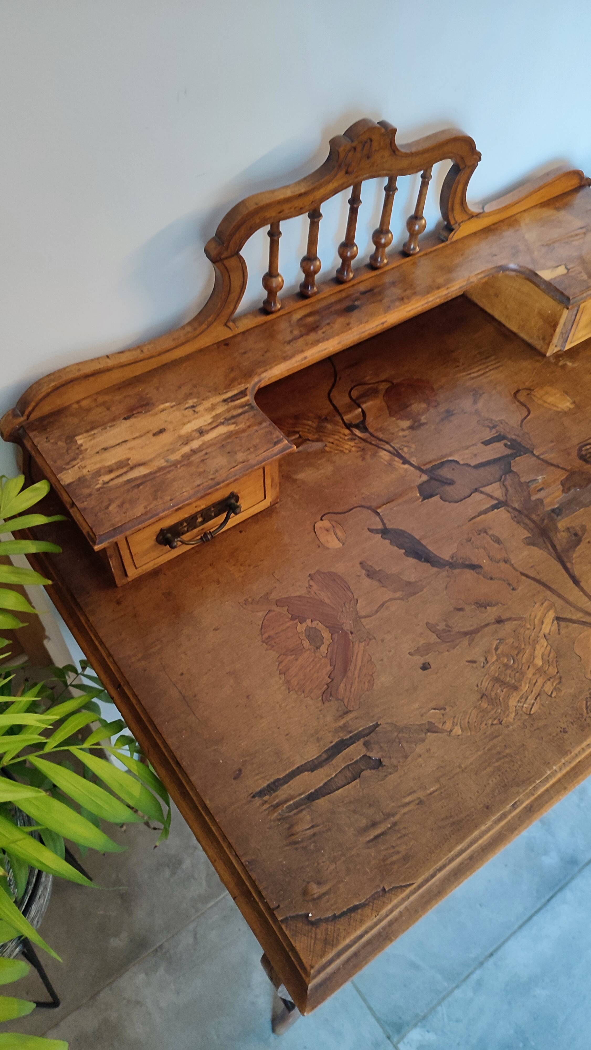 Bureau ancien art nouveau XIXe siècle