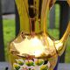 Trefuochi Murano vase in blown glass, floral pattern in relief