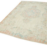 Handmade rustic oriental beige rug 173 cm x 258 cm