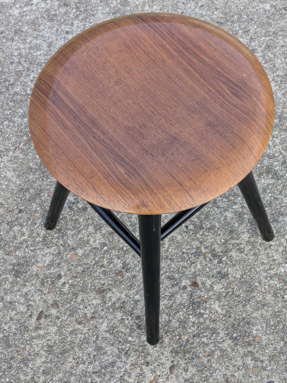 Scandinavian vintage minimalist stool Ilmari Tapiovaara, for Nesto 1960