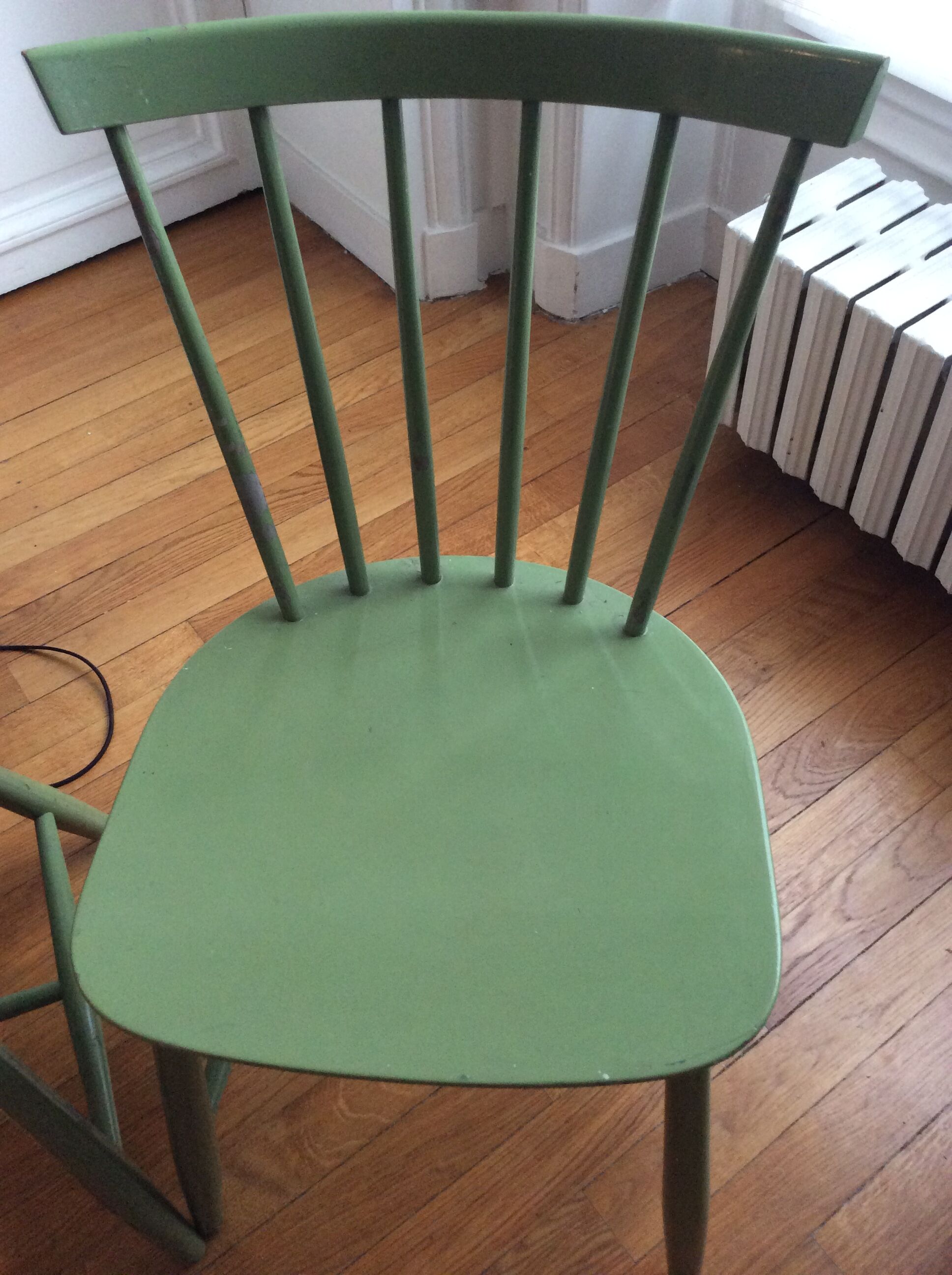 Paire de chaises vertes