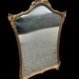old gilded wooden mirror