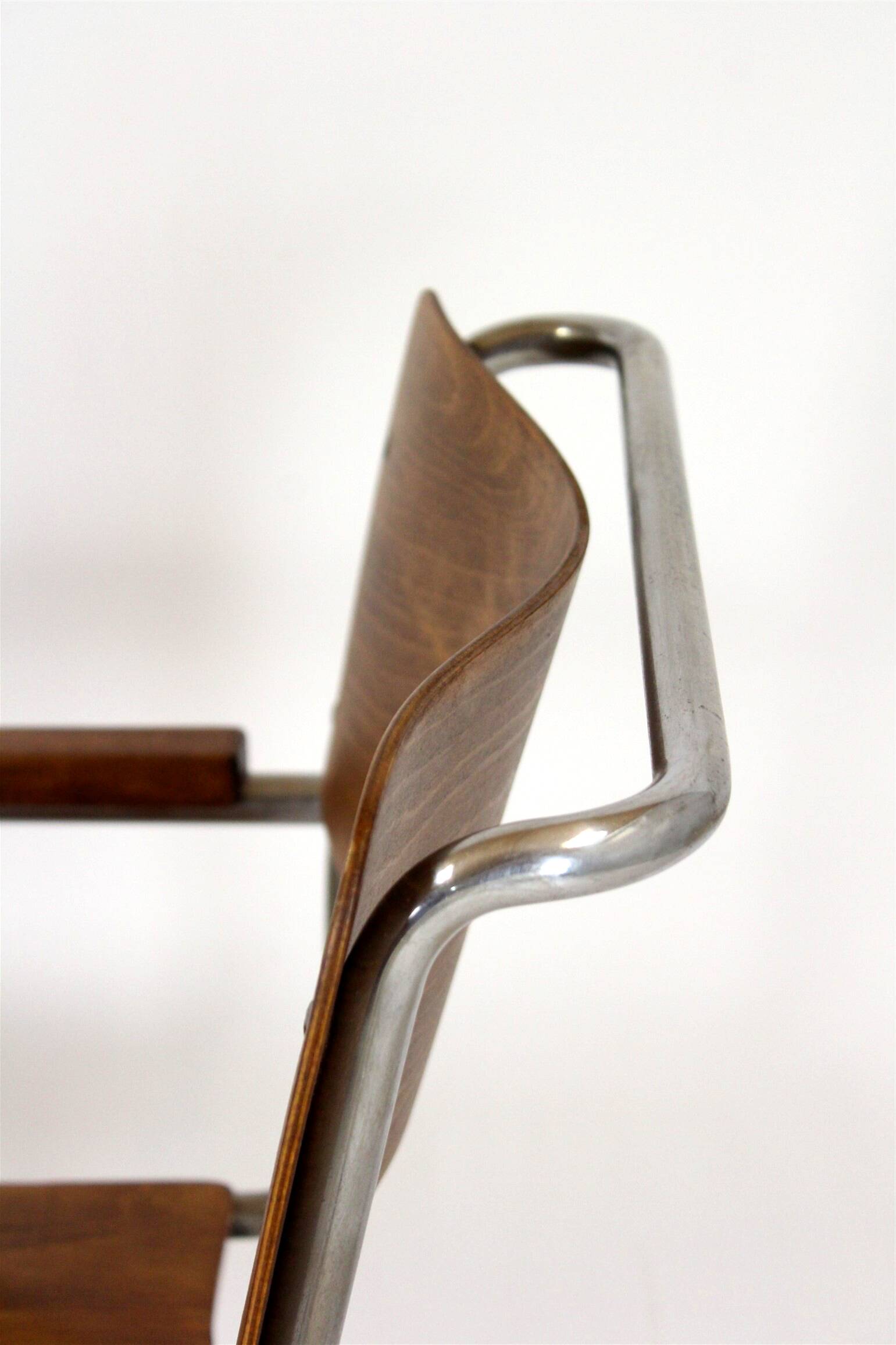 Chaise cantilever en chrome B34 restaurée de Bauhaus par Marcel Breuer, années 1930