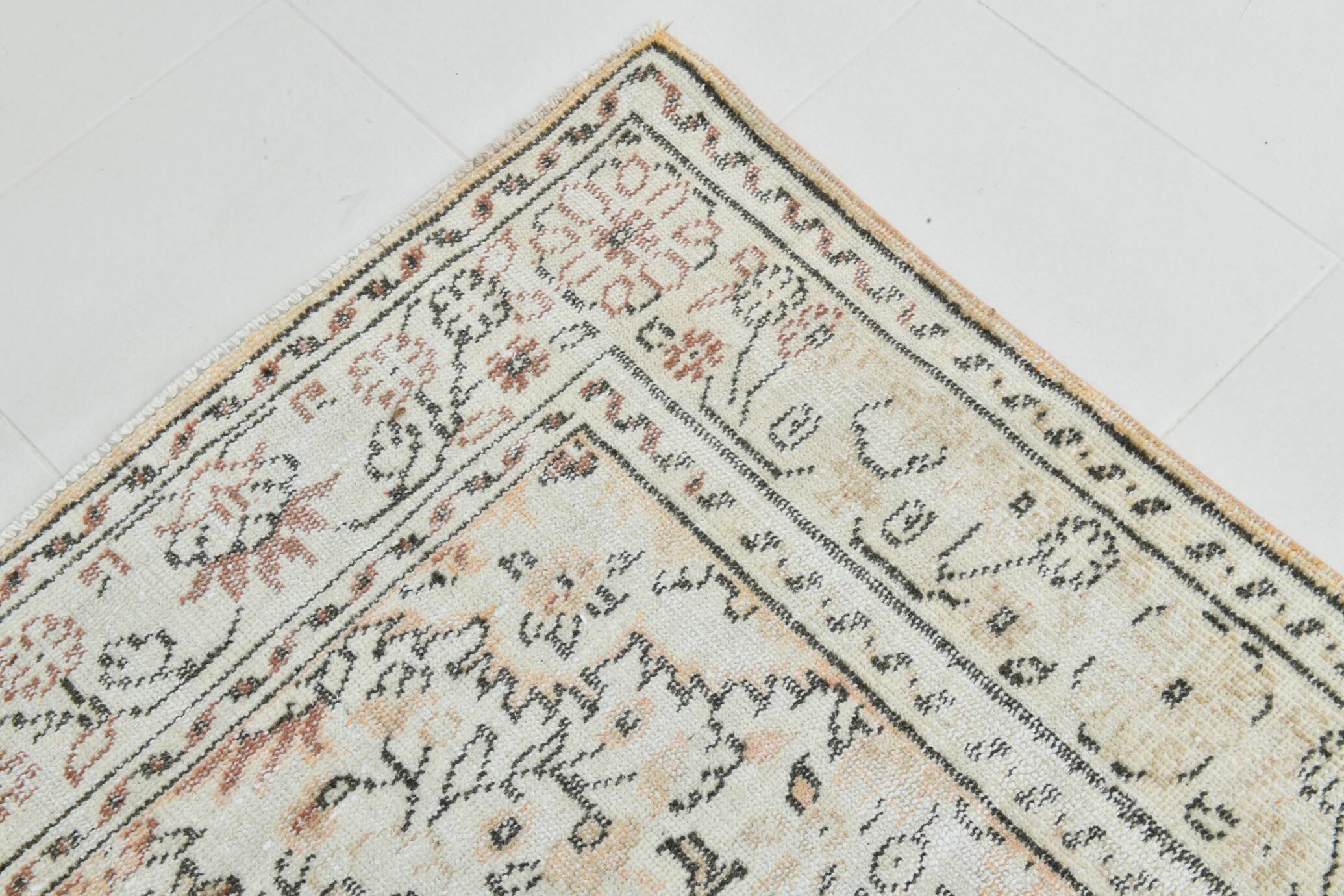 6x9 Turkish Apricot Oriental Vintage Rug, 180x289Cm