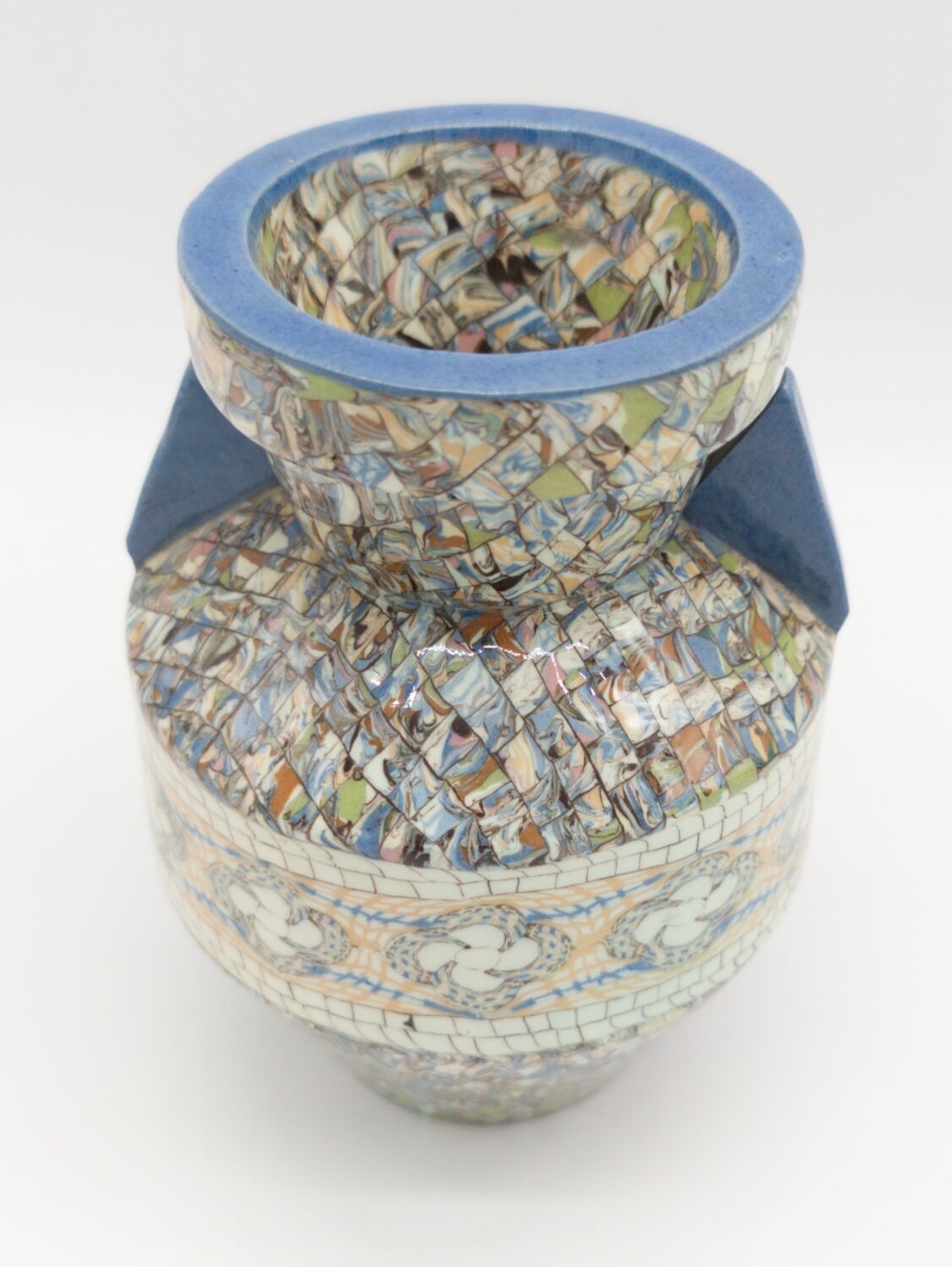 Gerbino vallauris art deco vase with propellers