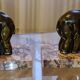 Paire de serre livres art deco marbre
