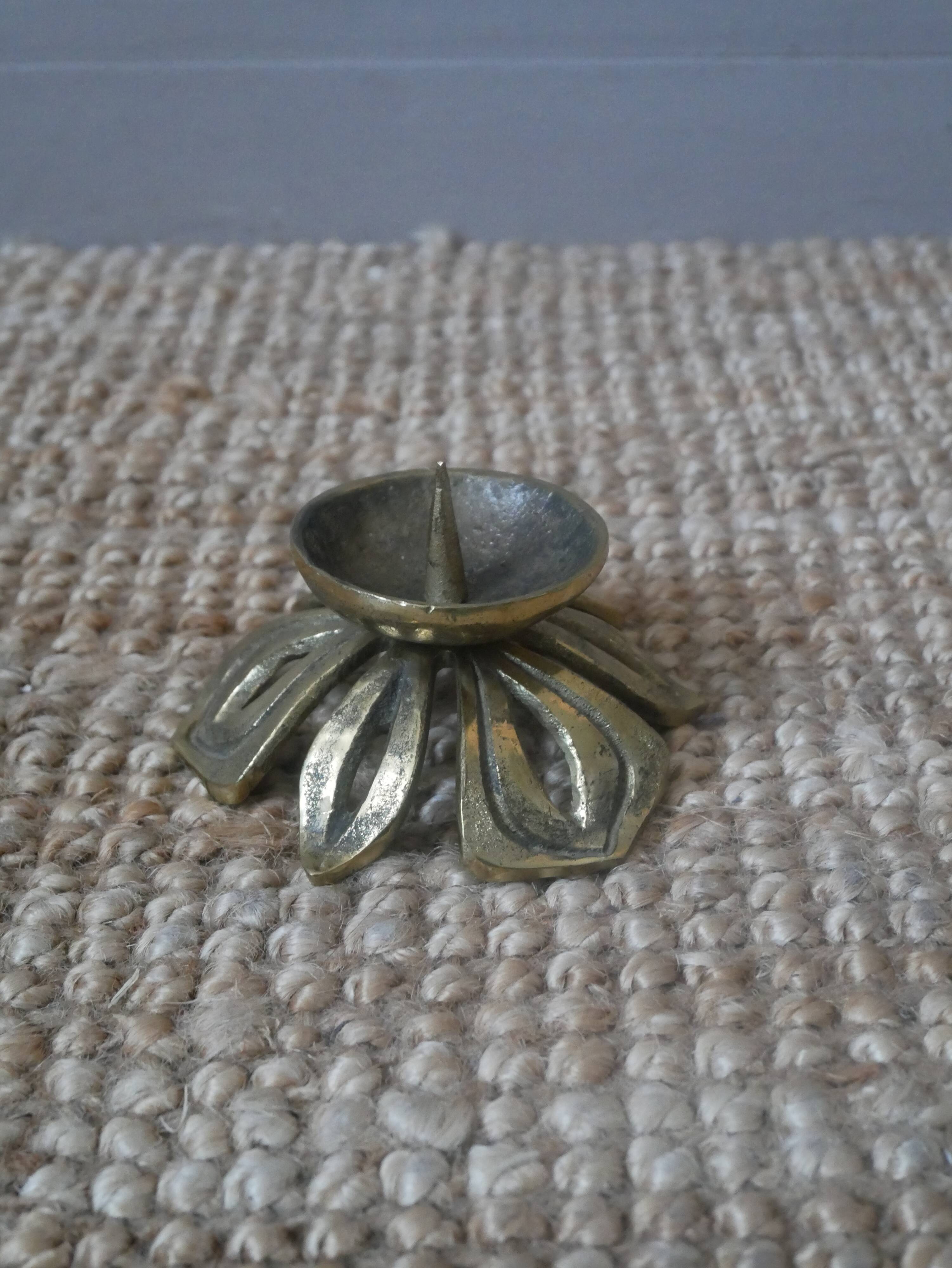 Candlestick holder brass design decorative object Scandinavian countryside candlestick candelabra