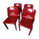 4 Selene chairs by Vico Magistretti for red Artemide