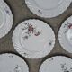 Set of 6 dessert plates KG Lunéville Service Fleurs des Indes