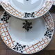 4 flat plates of Badonviller porcelain model Roscoff 2008105