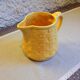 Yellow pitcher Sarreguemines Digoin vintage 60s slip