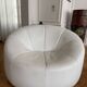 Very beautiful white leather armchair model Pumpkin by Pierre Paulin.