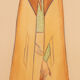 Art déco fashion illustration, gouache on paper, 93 x 52 cm