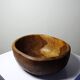 Large turned monoxyle olive wood bowl, 1950s-1970s.