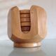 Set of six olive coasters / vintage 60s-70s