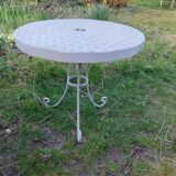 Old iron garden table