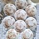 Antique iron earthenware plates accompanied by dishes