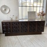 Brutalist sideboard attributed to De Coene 70s