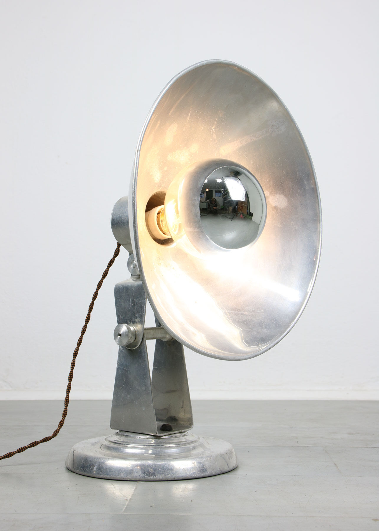 Mid-century Aluminium Adjustable Table Lamp, 50s