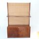 Vintage wooden desk with wicker bottom, Netherlands
