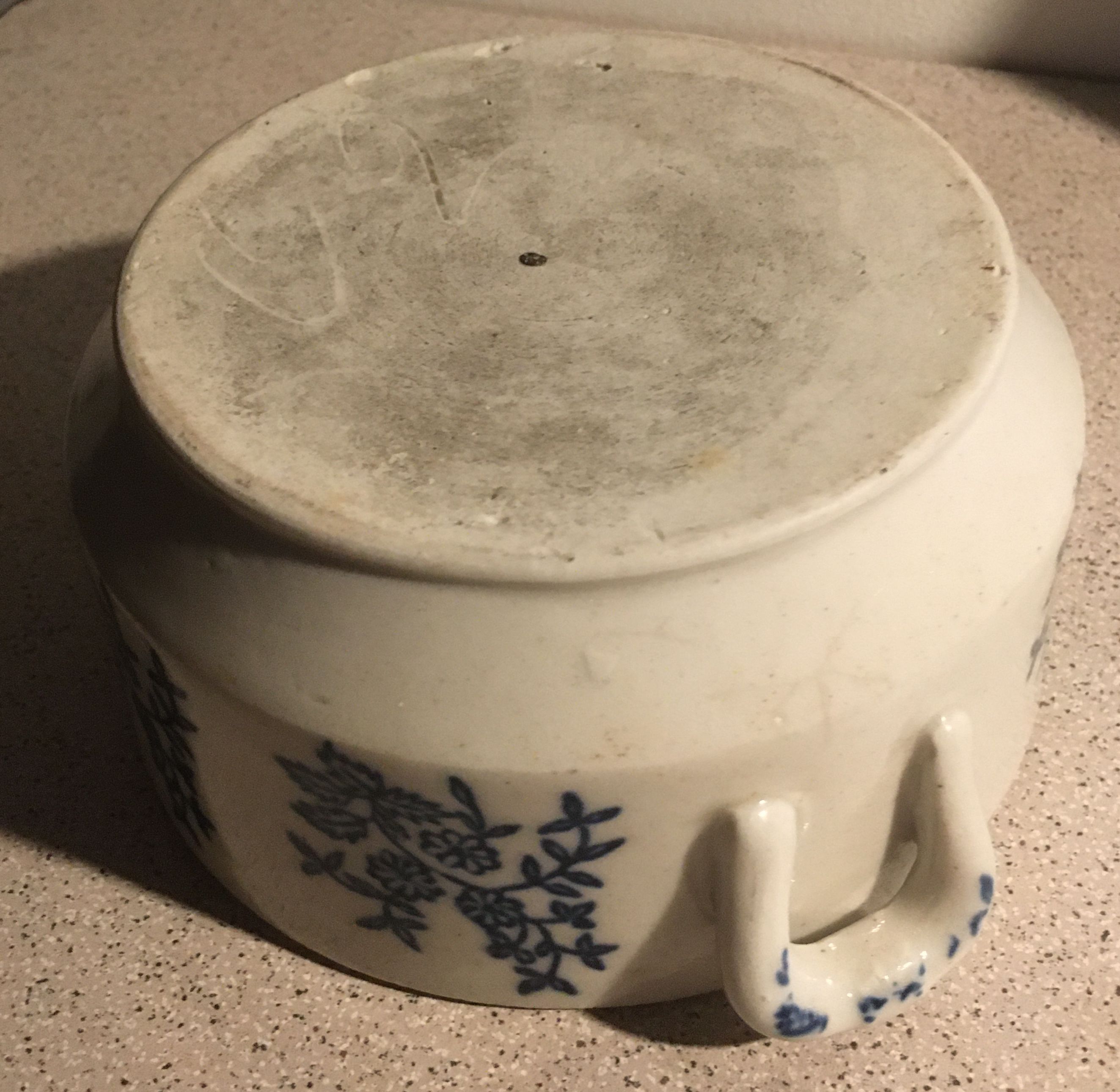 Large bowl in antique earthenware