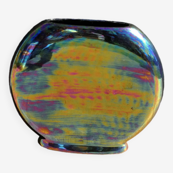 Iridescent ceramic vase