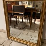 Rectangular gold leaf mirror