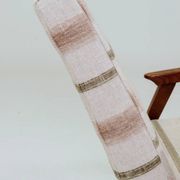 Fauteuil vintage style scandinave lin naturel 1970