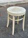 Tabouret rond vintage en bois courbe style bistro