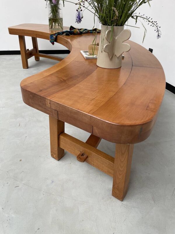 Table basse console banc orme massif chapo XXL 3m