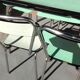 Table formica et ses 4 chaises vert menthe