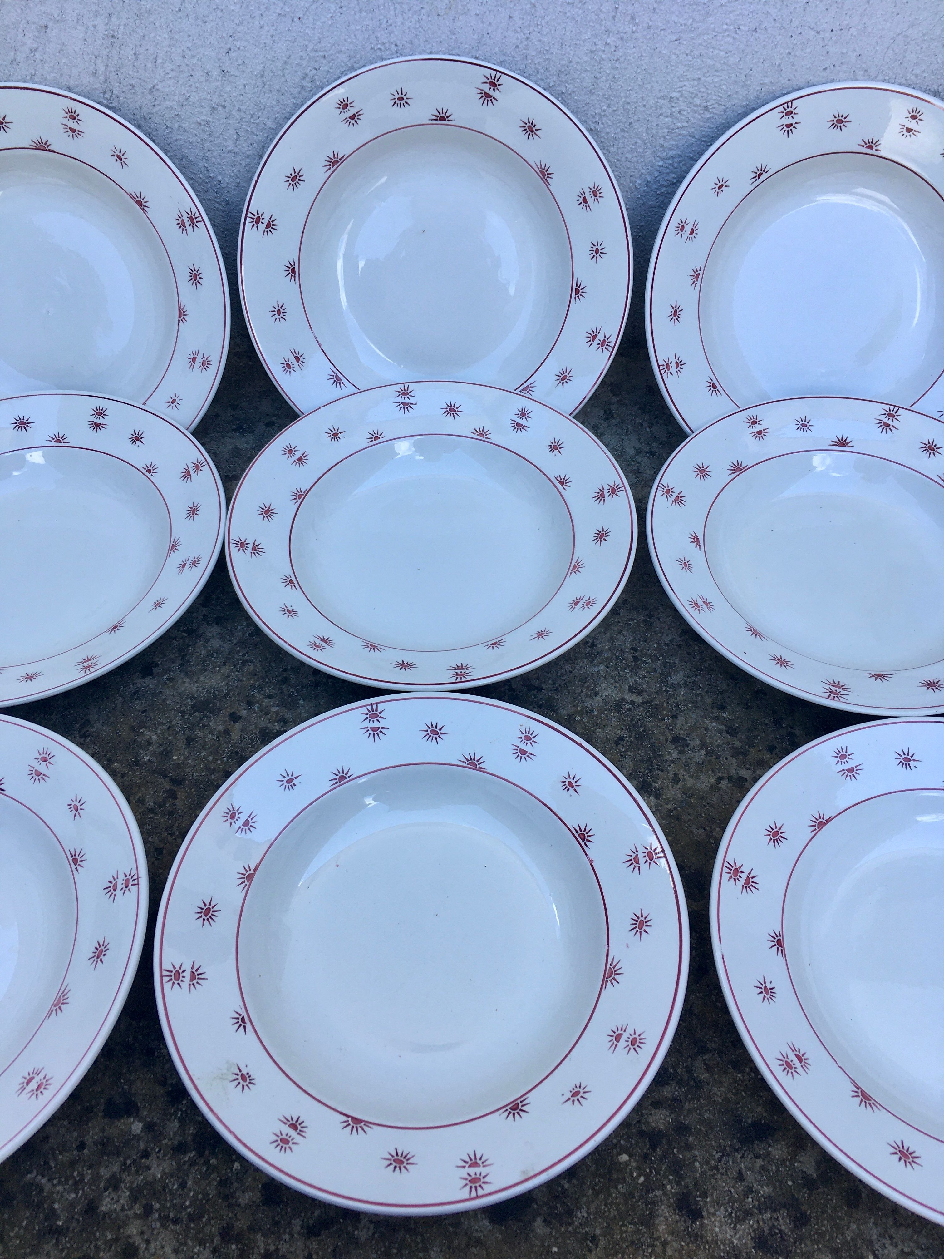 Hollow plates Digoin Sarreguemines model Andrée