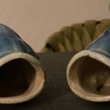 2 fish slip vases