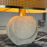 Brutalist Travertine Table Lamp Circa 1980