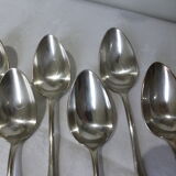 6 vintage silver plated soup spoons with hallmarks