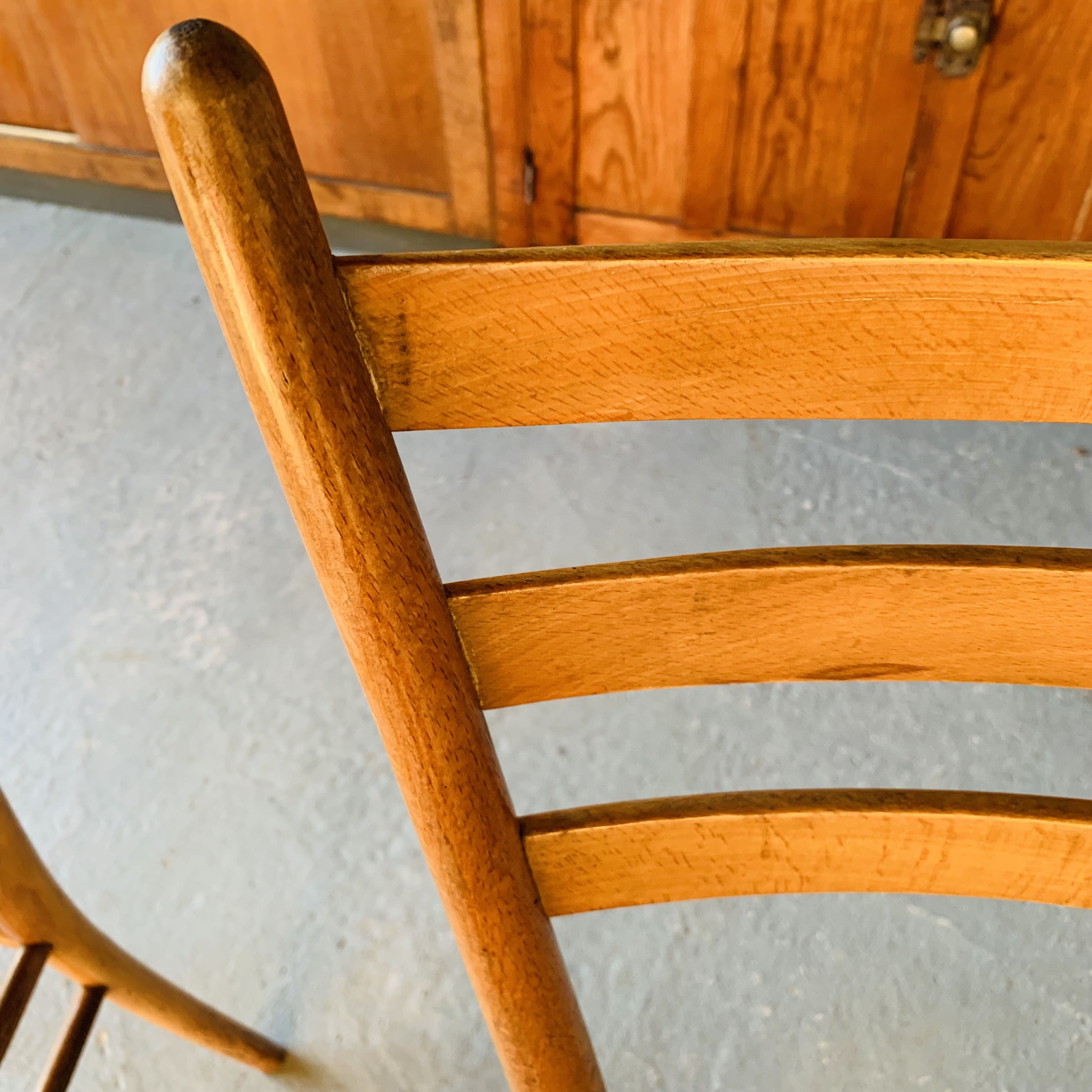 Paire de chaises italienne bois et corde
