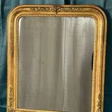 Old mirror from the Louis Philippe period around 1840, original leaf gilding, good condition