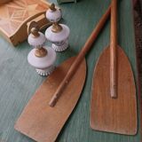 Pair of wooden oars