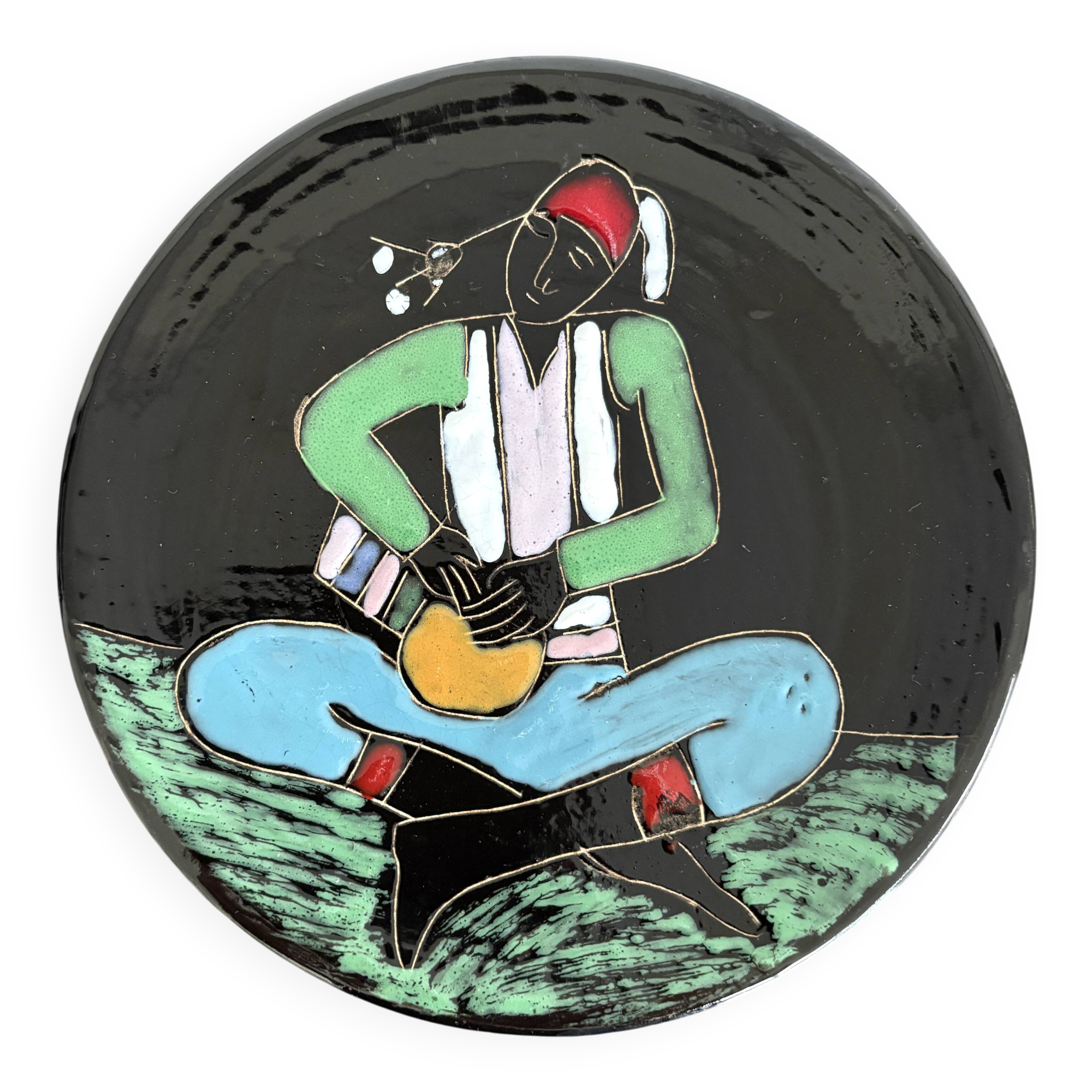 Vintage enamelled plate Nabeul