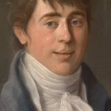 Male portrait, pastel in its frame, circa 1800