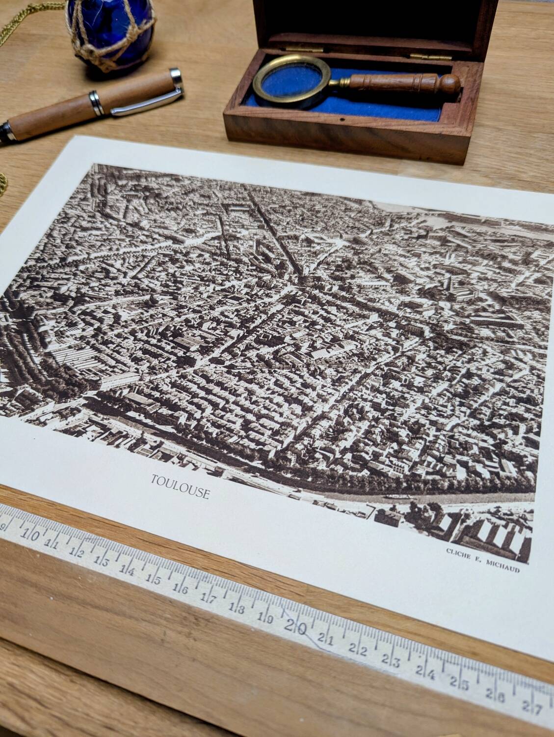 Toulouse, Haute-Garonne, photo print plate from 1942.