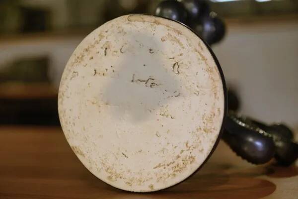 Pair of ceramic candlesticks, Sars-Poteries, 1950s