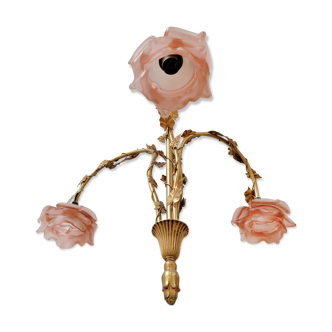 Pink flower chandelier