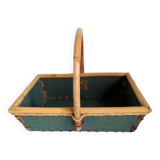 Wood and bamboo picking basket