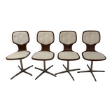 Lot of 4 vintage swivel chairs in the style of Arne Jacobsen, Scandinavian.