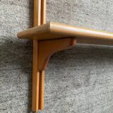 Vintage beech wall shelf