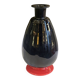 Black and red Murano glass vase by Nason & Moretti, Art Deco carafe