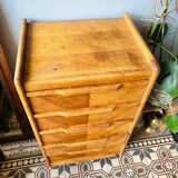 Small wooden chest of drawers from the 1950s.